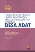 Pokok-Pokok Pikiran Untuk Rancangan Peraturan Pemerintah Tentang Desa Adat