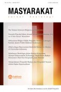 MASYARAKAT Jurnal Sosiologi Vol.19 No.2 Juli 2014
